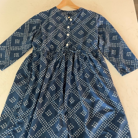 Indian Cotton Handblocked Print Dress - Picture 2 of 8